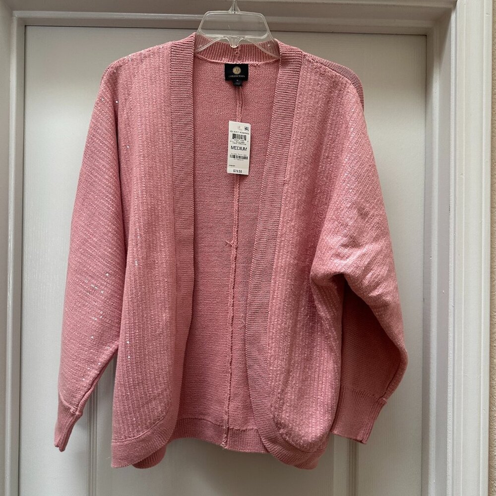 JM Collection sequined cardigan NWT